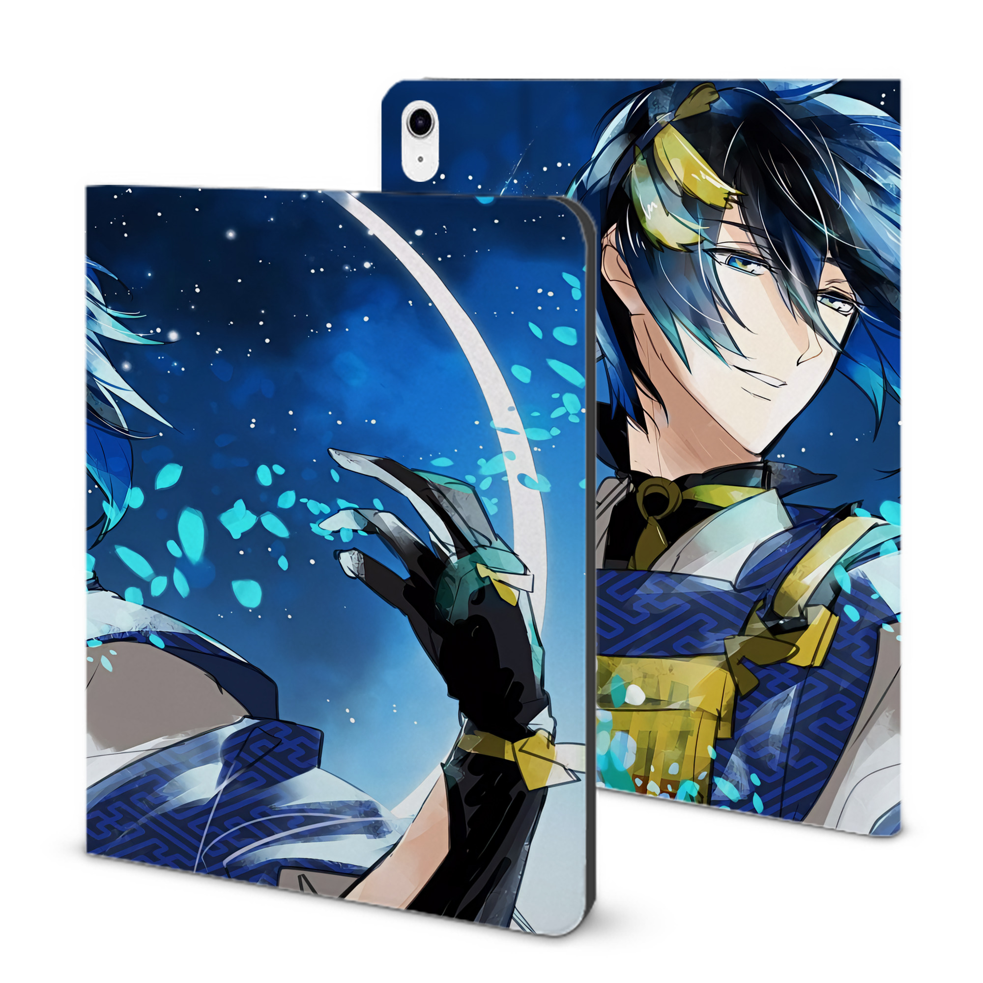 （画像用） 刀剣乱舞 Touken Ranbu IPad ケース ブック型 PUレザー TPU 耐衝撃 軽量 薄型 ペン収納なし 全面保護 IPad 各モデル対応